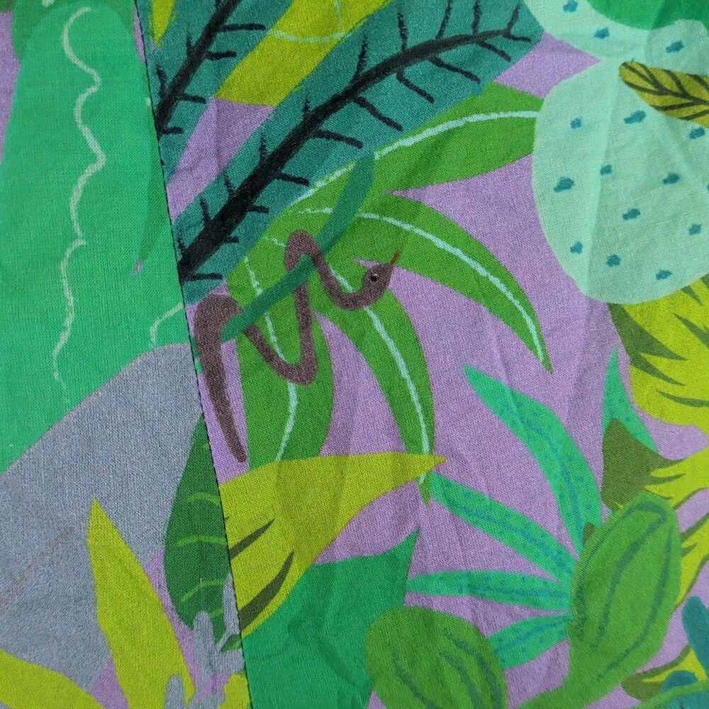 Vilagallo Sandra Short Size 10-12 Euro 42 Jungle Snake Print Cotton Spain Pocket - Picture 3 of 11